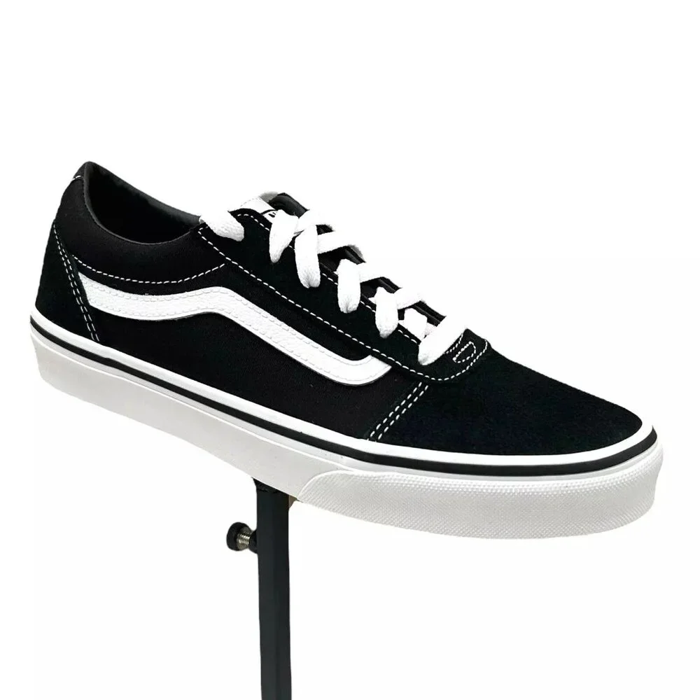 Vans Ward Youth‎ Boy's/Girl's Canvas Casual Sneaker Size 3 Black Low Top Shoes